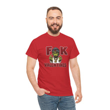 Cargar imagen en el visor de la galería, T-Shirt — 'F**k Valentines' Grinch Skull Anti-Valentine Graphic Tee