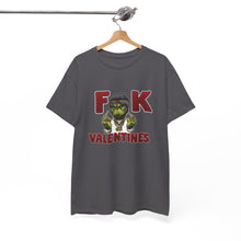 Cargar imagen en el visor de la galería, T-Shirt — 'F**k Valentines' Grinch Skull Anti-Valentine Graphic Tee