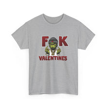 Cargar imagen en el visor de la galería, T-Shirt — 'F**k Valentines' Grinch Skull Anti-Valentine Graphic Tee