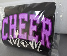 Cargar imagen en el visor de la galería, Cheer Mom Glitter Design Full Embroidery Sweatshirt/ Hoody