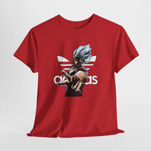 Cargar imagen en el visor de la galería, Dragon Ball Vegeta Streetwear Tee — Adidas-Inspired Anime Shirt for Fans