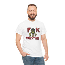 Cargar imagen en el visor de la galería, T-Shirt — 'F**k Valentines' Grinch Skull Anti-Valentine Graphic Tee