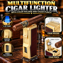 Cargar imagen en el visor de la galería, Custom Travel Cigar Humidor Case – Personalized Leather Cigar Gift Set