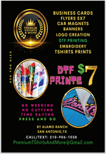 Cargar imagen en el visor de la galería, 5x7 Flyer Cards Double Gloss (Front & Rear) - Premium TShirts & More