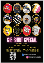 Cargar imagen en el visor de la galería, 5x7 Flyer Cards Double Gloss (Front & Rear) - Premium TShirts & More