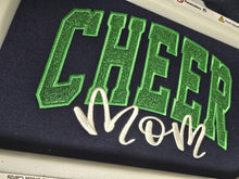 Cargar imagen en el visor de la galería, Cheer Mom Glitter Design Full Embroidery Sweatshirt/ Hoody