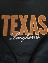Cargar imagen en el visor de la galería, Texas Longhorns Sweatshirt Glitter Applique, Texan Sweatshirts, Longhorns Sweatshirt. - Premium TShirts & More