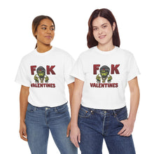 Cargar imagen en el visor de la galería, T-Shirt — 'F**k Valentines' Grinch Skull Anti-Valentine Graphic Tee
