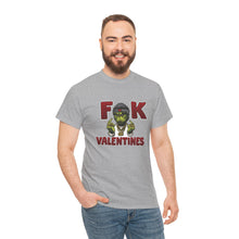 Cargar imagen en el visor de la galería, T-Shirt — 'F**k Valentines' Grinch Skull Anti-Valentine Graphic Tee
