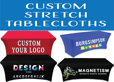 Custom Strech Tablecloth ( 4ft / 5ft / 6ft / 8ft ) - Premium TShirts & More