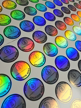 Load image into Gallery viewer, Holographic Branding Stickers – Let Your Logo Shine
