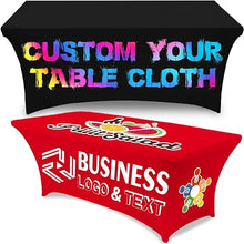 Load image into Gallery viewer, Custom Strech Tablecloth ( 4ft / 5ft / 6ft / 8ft )
