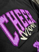 Cargar imagen en el visor de la galería, Cheer Mom Glitter Design Full Embroidery Sweatshirt/ Hoody
