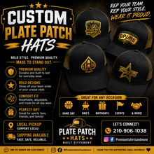 Cargar imagen en el visor de la galería, Custom Plate Patch Hats (Submit Your Own Design) - Premium TShirts &amp; More
