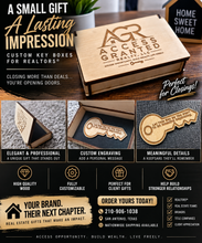 Load image into Gallery viewer, Custom Realtor Closing Key Box – Personalized New Home Gift
