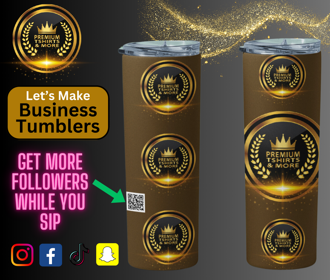 Make Your Custom Business Tumbler 20oz - Premium TShirts & More
