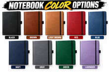 Cargar imagen en el visor de la galería, Custom Work Notebooks – Personalized Leather Patch Business Journals
