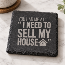 Cargar imagen en el visor de la galería, Custom Laser Engraved Slate Coaster Option
