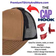 Load image into Gallery viewer, The Cap Hook – Premium Hat Display Hanger
