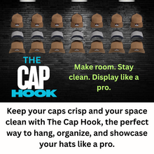 Load image into Gallery viewer, The Cap Hook – Premium Hat Display Hanger
