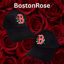 Load image into Gallery viewer, Sports Team Boston Rose Hat – Floral Fan Edition (Optional Side Name Personalization)
