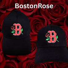 Load image into Gallery viewer, Sports Team Boston Rose Hat – Floral Fan Edition (Optional Side Name Personalization)
