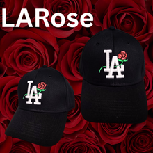Cargar imagen en el visor de la galería, Sports Team LA Rose Hat – Floral Fan Edition (Optional Side Name Personalization)
