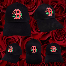 Load image into Gallery viewer, Sports Team Boston Rose Hat – Floral Fan Edition (Optional Side Name Personalization)
