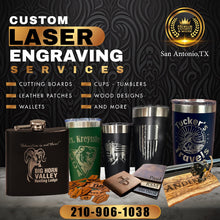 Load image into Gallery viewer, Custom Laser Engraving Service 40 oz Tumblers, 20 oz Skinny Tumblers, 20 oz Stubby Tumblers, 12 oz Wine Tumblers, 6 oz Flasks - Premium TShirts &amp; More
