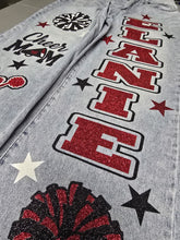 Cargar imagen en el visor de la galería, Glitter Custom Denim for Sports Moms – Custom Jeans &amp; Jean Jackets in San Antonio - Premium TShirts &amp; More
