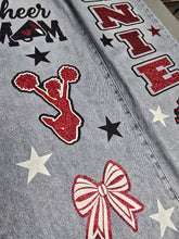 Cargar imagen en el visor de la galería, Glitter Custom Denim for Sports Moms – Custom Jeans &amp; Jean Jackets in San Antonio - Premium TShirts &amp; More
