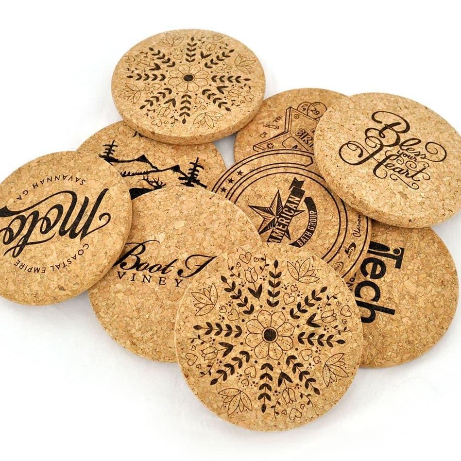 Cork Custom Coasters – Personalized & Practical