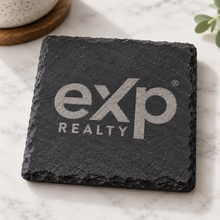 Cargar imagen en el visor de la galería, Custom Laser Engraved Slate Coaster Option
