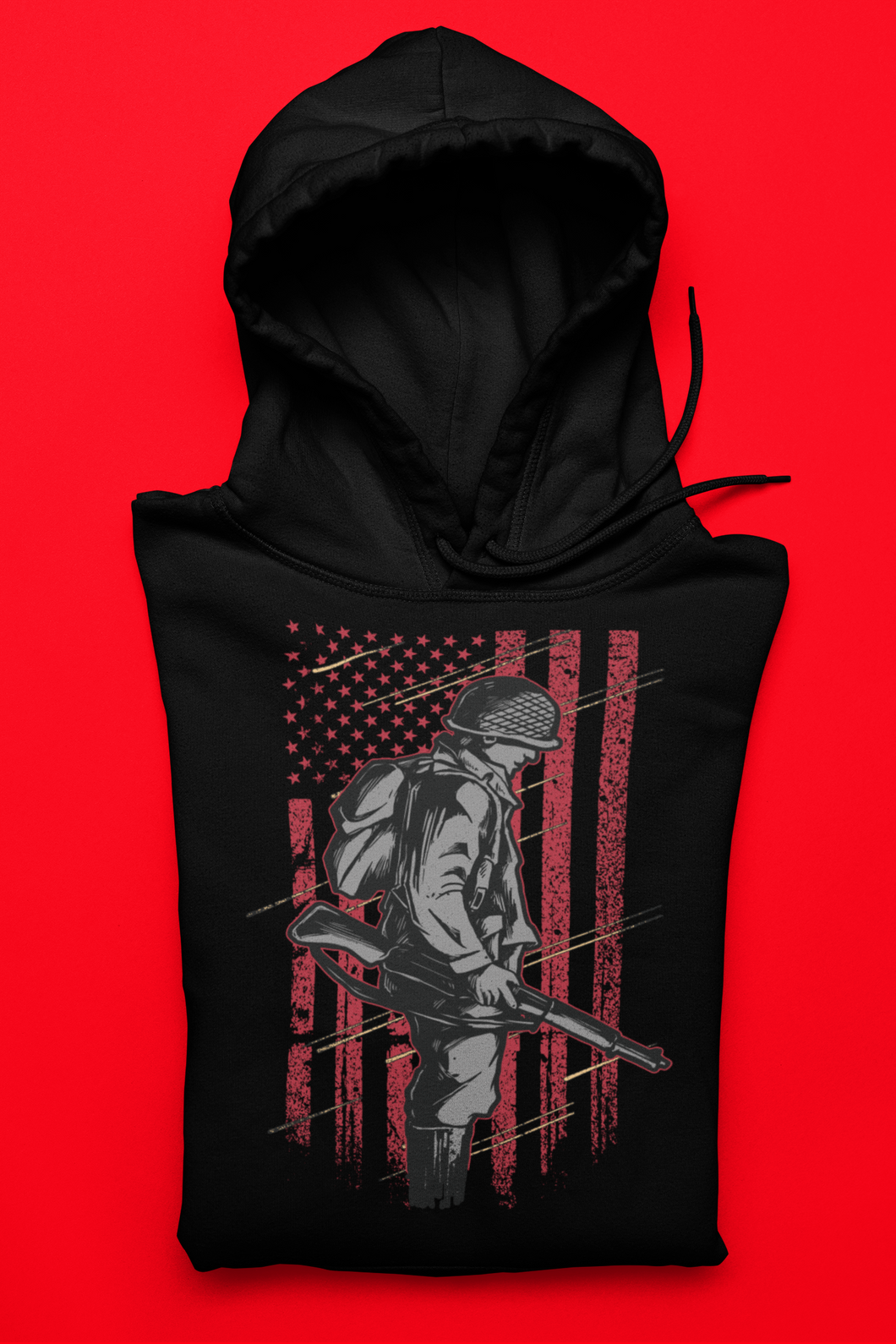 A Soldier At Heart Hoody Pullover Sweatshirt - Premium TShirts & More