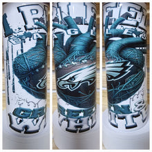 Cargar imagen en el visor de la galería, I Bleed Eagles Green &amp; White 20oz Tumbler - Premium TShirts &amp; More
